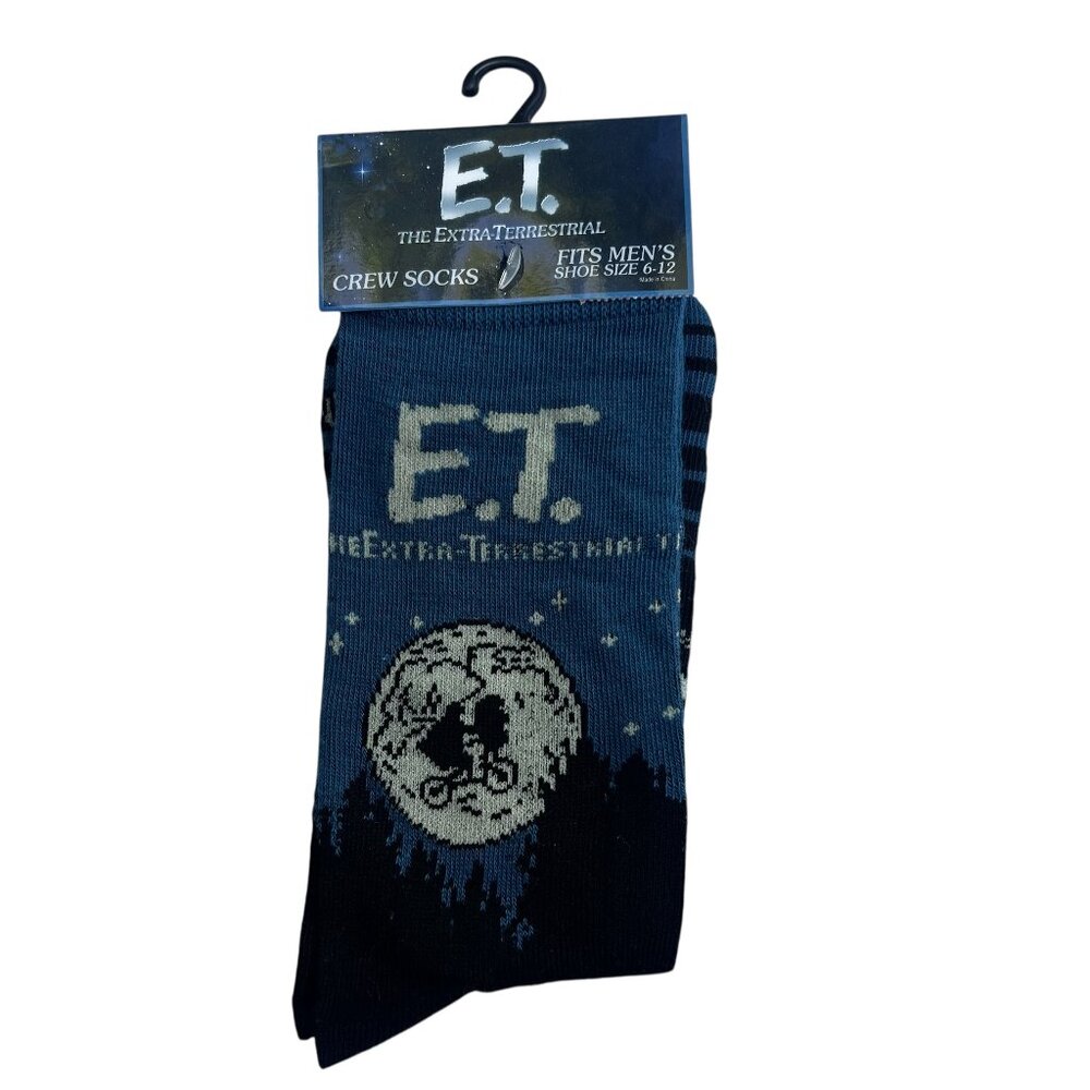 E.T. Socks Universal Studio Size Men's 6-12 Crew Socks NWT